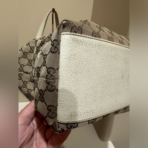 Gucci Charmy Open Canvas and Leather Mono Tote - Picture 10 of 12